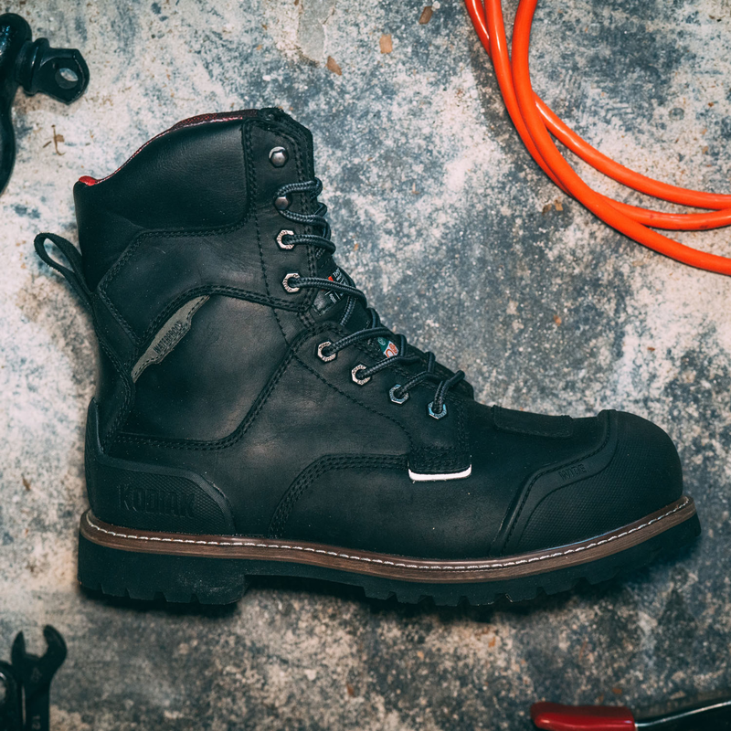 Black composite toe boots hotsell