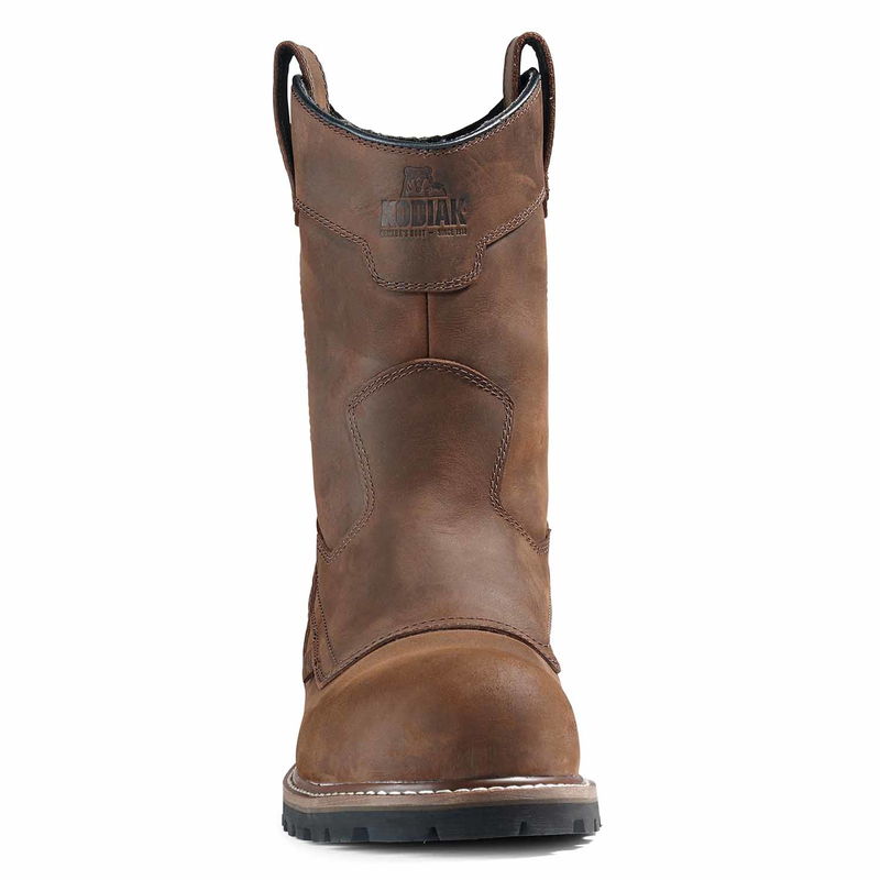 Vegace La Vega Men's 10 Wellington Steel Toe Work Boot – Black Leather – Pull-On – Cushioned