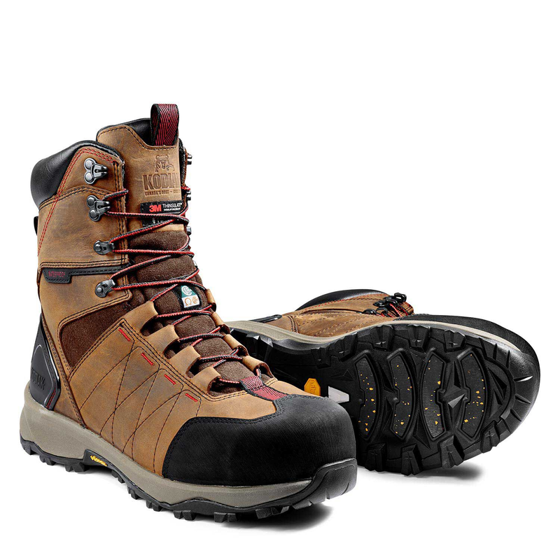 Botte de travail imperméable Kodiak Ice Conqueror de 8 po pour hommes avec embout en composite et Arctic Grip image number 1