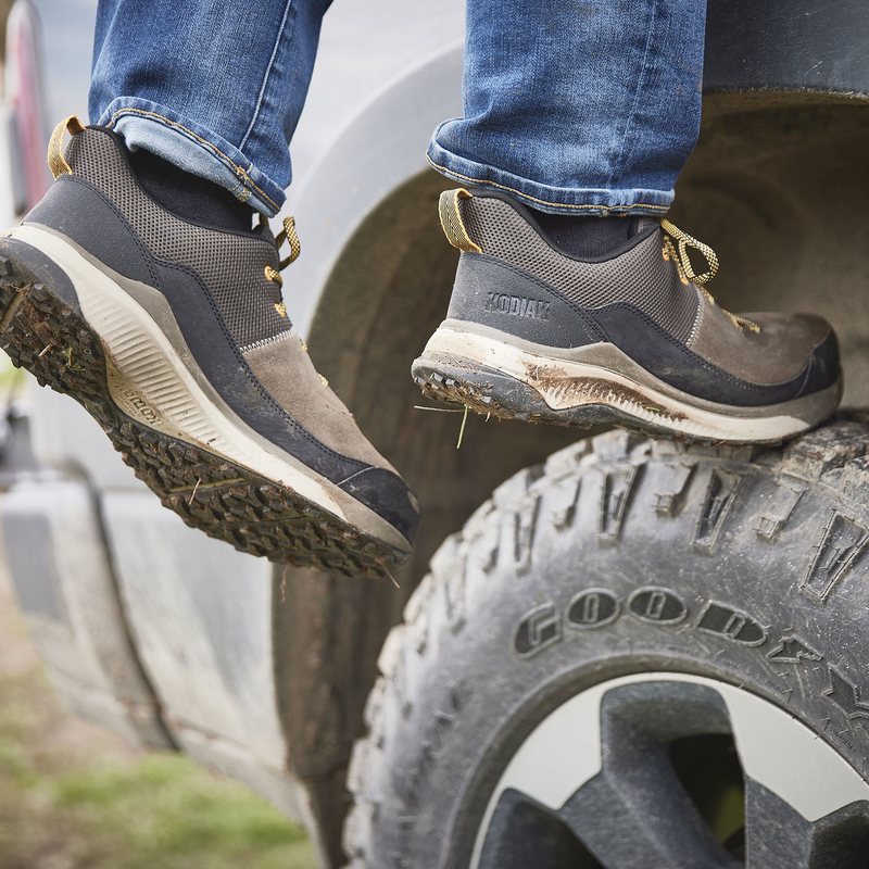 Men's Kodiak Quicktrail Leather Low Nano Composite Toe Athletic Safety Work Shoe image number 9